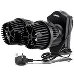 hygger 2 * 4000LPH Double Head Aquarium Wave Maker, 5W Ultra Quiet Aquarium Circulation Pump, Fish Tank Wave Maker with Strong Magnetic Suction Base, 360°Adjustable Power Head, for 151-416L Tank