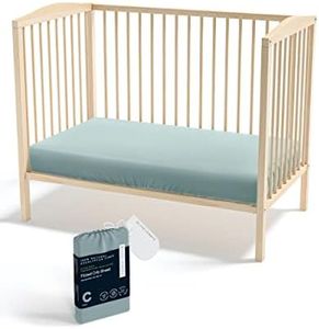 Olive + Crate Crib Sheets Luxury Eucalyptus Tencel, Naturally Organic Pure Ultra Soft and Breathable, Boys and Girls, Baby and Toddler, Deep Pockets, Eucalyptus Color (52 x 28)