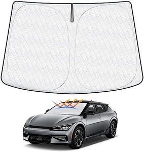 Cartist Windshield Sun Shade Custom Fit for Kia EV6 2022 2023 2024 Accessories Foldable Car Front Window Sunshade Sun Visor Protector