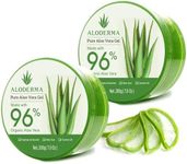 Aloderma Organic Aloe Vera Gel for Face Made within 12 Hours of Harvest, 96% Pure Aloe Vera Gel for Skin, Scalp, & Hair, Soothing Aloe Face Moisturizer, Multipurpose Skin Care, Hydrating Aloe Gel, 7oz