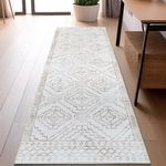 jinchan Area Rug Runner Rug 2x6 Washable Rug Hallway Runner Rug Kitchen Runner Boho Geometric Accent Rug Soft Rug Indoor Non Slip Carpet for Bedroom, Taupe