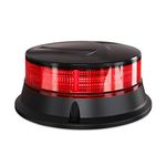 Agrieyes Red Beacon Light 4.2Inch, Flashing Safety Warning Lights Permanent Mount, LED Emergency Strobe Lights for Vehicles, Caution Hazard Lights for Truck Tractor Golf Carts Snow Plow Postal Cars