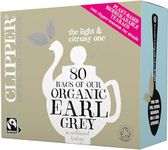 Clipper Organic Earl Grey Tea Bags | Natural, Unbleached, Plant-Based Biodegradable & Non GM Black Tea | Eco Conscious & Fair Trade Tea Bags | Individually Wrapped with String & Tag (480 Teabags)