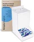 SimplyImagine Laundry Pods Container, Acrylic Dispenser, Dishwasher Pod Holder - Stand or Wall Mount Organizer Storage for Laundry Room, Coffee Pods, Earplug, Gloves, Hairnets, Shoe Covers, Trash Bags