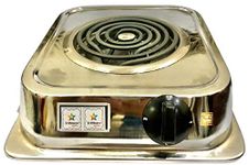 Trishays SHOP4ALL Portable 1250 Watts Electric G Coil Cooking Stove/Heater/Compact Hot Plate Cooking Stove/Induction Cooktop (Chrome Plated)