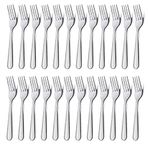 24 Pieces Dinner Forks Set (7.1 inch), Unokit Silver Stainless Steel Dinner Forks Set of 24, Forks Silverware, Flatware Forks for Home, Kitchen or Restaurant - Mirror Polished, Dishwasher Safe