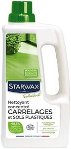 STARWAX SOLUVERT - Nettoyant Concentré pour Carrelages et Sols Plastiques - Décolle les Salissures - Dégraisse - Sans Traces - 98,8% d'Origine Naturelle - Certifié Ecocert - Fabrication Française - 1L