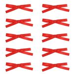 Ayesha 10PCS Red Hair Bows Clips Red Coquette Bows Clips Mini Bows Red Hair Ribbon for Women Girls Toddlers Tiny Bow Claw Clip for Thick Fine Hair