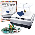 Inland Craft Wizard IV Stained Glass Grinder | Glass Art Grinding Shaping Machine | Includes Two Diamond Grinding Bits