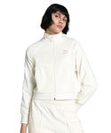 Puma Women's Cotton Standard Length Jacket (Warm White, Large)