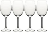 Mikasa Julie Luxury Lead-Free Crystal White Wine Glasses, 470 ml, Clear, Set of 4