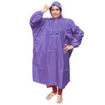 Goodluck Poncho For Women For Rainy Season (IN, Alpha, 4XL, Purple)