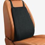 betterhood PosturePro Premium Backrest Car Pillow | Lumbar Support for Car | 100% Memory Foam, Cotton Cover Car Cushion | Orthopedic Ergonomic Car Seat Back Support | Extra Leg-Room Design (Black)