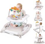 Boyro Baby Baby Walker, 5-in-1 Baby Walkers for Boys and Girls 6-12 Months with Bouncer, Removable Footrest, Feeding Tray & Music, Foldable & Adjustable Activity Walker for 6-18 Months Toddler Infant