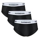 JustWears Briefs Everyday - BLACK - BLACK LOGO - M