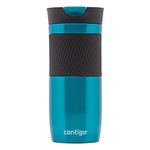 Contigo Byron Snapseal Travel Mug, Stainless Steel Thermal mug, vacuum flask, leakproof tumbler, coffee mug with BPA free Easy-Clean Lid, 470 ml, Biscay Bay