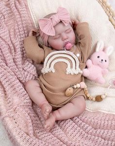 Aori Lifelike Reborn Baby Dolls Girl - Realistic Newborn Sleeping Baby with Flexible Limbs, Weighted Soft Body Reborn Doll Set with Outfit for Kids 3+, Parents, Elderly and Collectors
