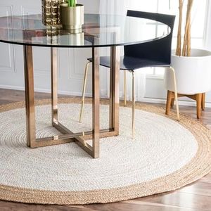 nuLOOM Eleonora Casual Jute Area Rug, 8' Round, White