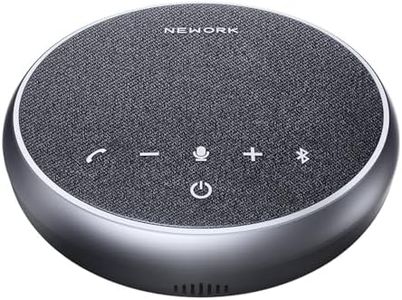 NEWORK Bluetooth Conference Speakerphone with Microphone, 3 Mics with 360° Voice Pickup, 12H Call Time, Noise Reduction, USB-C Plug & Play, Portable Design, Compatible with Windows, iOS