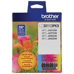 Brother Genuine LC30113PKS Standard Yield Cyan/Magenta/Yellow Ink Cartridge Set