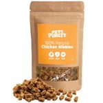 Pets Purest Natural Dog Treats - 100% Pure Raw Air-Dried Chicken Nibbles Dog Chews for Dogs & Puppy. A Healthy Grain, Gluten & Lactose Free Tasty Food Snack Training Treat - 100g