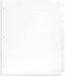 Paper Junkie Binder Dividers with Tabs, White (12 Sets)