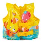 Storio Deluxe Inflatable Swim Vest for Kids | Adjustable Safety Float Jacket for Boys & Girls | Pool & Beach Water Safety Gear for Toddlers | Lightweight, Portable, Colorful Swim Trainer Vest