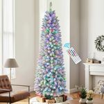 SHareconn 6ft Prelit Snow Flocked A