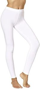 No Nonsense Women's Cotton Legging, White, Large