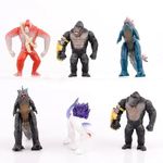 De-Lite G X K The New Empire King Of Monsters Hollow Earth World Premium Action Figures Soft Touch Vinyl Plastic Pvc Collectible Movie Model Toys(The New Empire 6 Pieces Pack ,Mini Small Size 5-8 Cm)