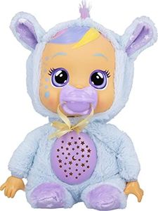 CRY BABIES Goodnight Ciel Étoilé Jenna | Poupée doudou interactive avec larmes lumineuses, 5 jolies berceuses, veilleuse et projecteur - Poupée idéale pour dormir pour enfants +2 Ans