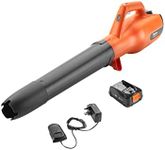 Flymo 18V EasiClear 100 Cordless Garden Blower Kit - With 18V POWER FOR ALL Battery and Charger Included, For Clearing Patios and Gardens of Leaves, Controllable Airflow, Variable Speed