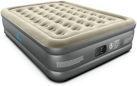 iDOO Luxury Air Mattress with Built in Pump, Queen Size Inflatable Mattress for Camping, Guests, 18" Raised Comfort Blow up Mattress, Durable, Portable & Waterproof Air Bed, Colchon Inflable