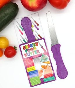 Safety Food Kutter - Children's Kitchen Knife, Safe for Kids (Purple)