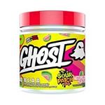 GHOST BCAA Amino Acids, Sour Patch Kids Watermelon - 30 Servings - Sugar-Free Intra and Post Workout Powder & Recovery Drink, 7g BCAA – Supports Muscle Growth & Endurance- Soy & Gluten-Free, Vegan