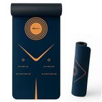 Boldfit Yoga Mat for Women & Men 6mm Alignment TPE Rubber Material Extra Thick Exercise Yoga Mats for Men for Workout at Home Fitness Exercise Mats Anti Skid Gym Mat - 6mm Nile