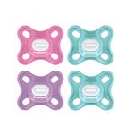 MAM Comfort Baby Pacifier 0-3 Months, Specially For Smaller Newborn Mouths, Lightweight One-Piece BPA-Free Silicone, Easy to Clean, Best For Breastfed Babies, 4 Pk, Made In Europe