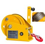 Aprilhp Hand Winch Crank Gear Winch, Boat Trailer Winch, 1200lbs/1800lbs Manual Heavy Duty Winch for ATV, Garages, Gardening, Farms or Warehouses Lifting Heavy Loads1800lbs-30m