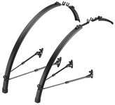 Flinger Unisex's Race Pro Road Bike Mudguard Set, Black, 700x18-32c