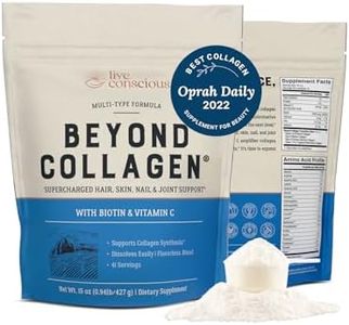 Live Conscious Beyond Collagen Multi Collagen Powder - Types I, II, III, V & X | Keto Friendly, Hydrolyzed Blend with Biotin & Vitamin C | Live Conscious - 41 Servings