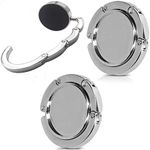 3pcs Portable Purse Hook Foldable for Tables, Women's Bag Handbag Hanger Holder, Handbags Storage Folding Decor Table Hook, Portable Key Ring Alloy Rack Table Hooks Collection for Restaurant (3)