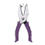 AIEX 3mm Single Hole Paper Puncher, Purple Handheld Circle Puncher with Soft Grip Handle Hole Paper Punch for Greeting Cards Scrapbook