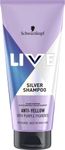 Schwarzkopf LIVE Silver Shampoo for Icy Blondes (200ml), Hair Toner Purple Shampoo for Neutralising Brassiness, Blonde Toner Eliminates Yellow Tones for Cool Blonde Shades