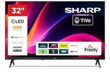 Sharp 32-inch HD QLED Powered by TiVo Smart TV TiVo+ Free Channels Dolby Digital HDR10 HDMI with ARC DVB-T/T2/C/S/S2 Tuner 32HE3345K Freely Included (HE Series)