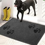 PURRUGS Dirt Trapper Doormat 60 x 90 cm, Non-Skid/Slip Machine Washable Entrance Rug, Shoes Scraper, Dog Door Mat, Super Absorbent Welcome mat for Muddy Wet Shoes and Paws