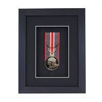 3d Deep Box Frame To Display War/Military/Sports Court Mounted Medals Black White Grey Oak (Black with Black Mount, 1 Medal)