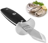 Aihomo Oyster Shucking Knife German Stainless Steel 1.4116, Sharp Tip Oyster Shucker with Finger Guard, Shuck Oyster Knife Pry Open Shell, 3.2" Opener Tool G10 Handle with Storage Case