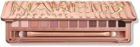 Urban Decay Naked 3, Soft Pink Neutral Eyeshadow Palette, Matte, Pearl, Metallic, Shimmer Finish, 12 Mauve Brown & Nude Eye Shadows, Natural Soft Glam Smokey Eye Makeup, Vegan, Cruelty-free