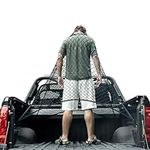 Cargo Net for Pickup Truck Bed, Trucks Cargo Net Mesh Organizer, 4'x4' Stretch to 7'x7' Highly Elastic Truck Bed Net for Camping, Trip Luggage, Compatible with Trailer, Ford, Chevrolet, Dodge