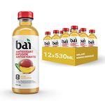 Bai Antioxidant Infusion Flavoured Water Beverage, Malawi Mango, 530 mL, 12-Count